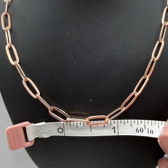 18 inch Copper Paper Clip Chain with Double Hook Clasp Handmade Artisan - Picture 5 of 7